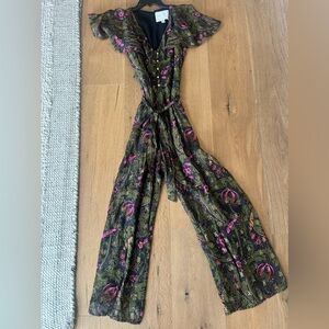 Anthropologie Jumpsuit with Pink Accents